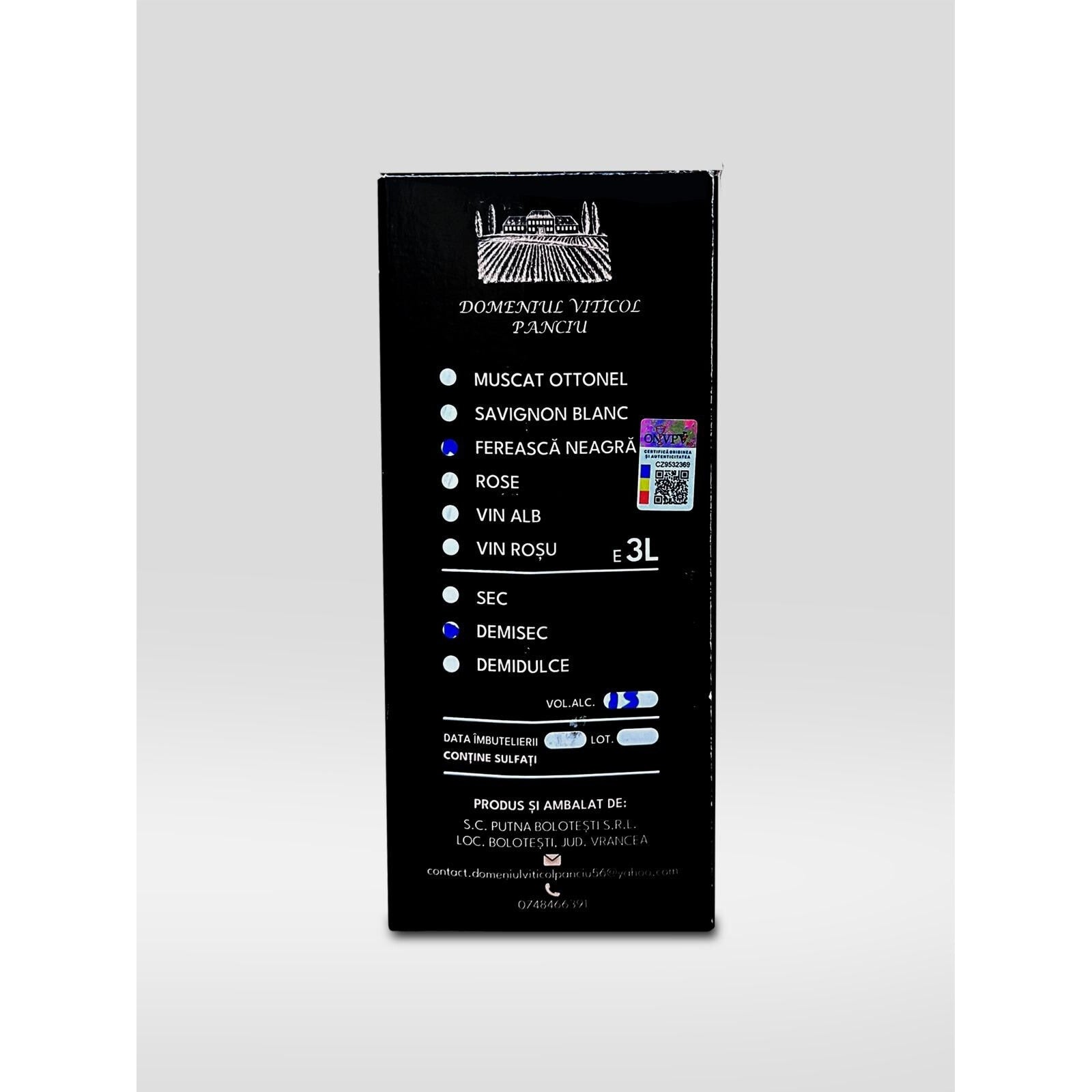 Vin demisec DOMENIUL VITICOL PANCIU 3L